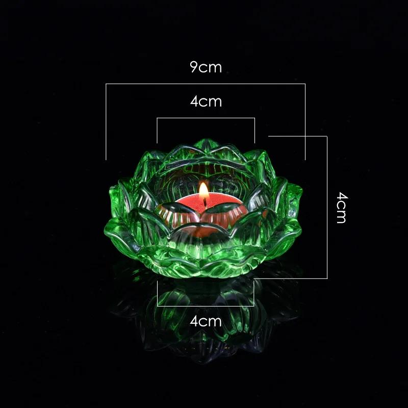 Lotus Shaped Candle Holder, Creative Articles of Worship In Front Buddha, Home, Living Room, Office Decoration, Seven Color, 1Pc