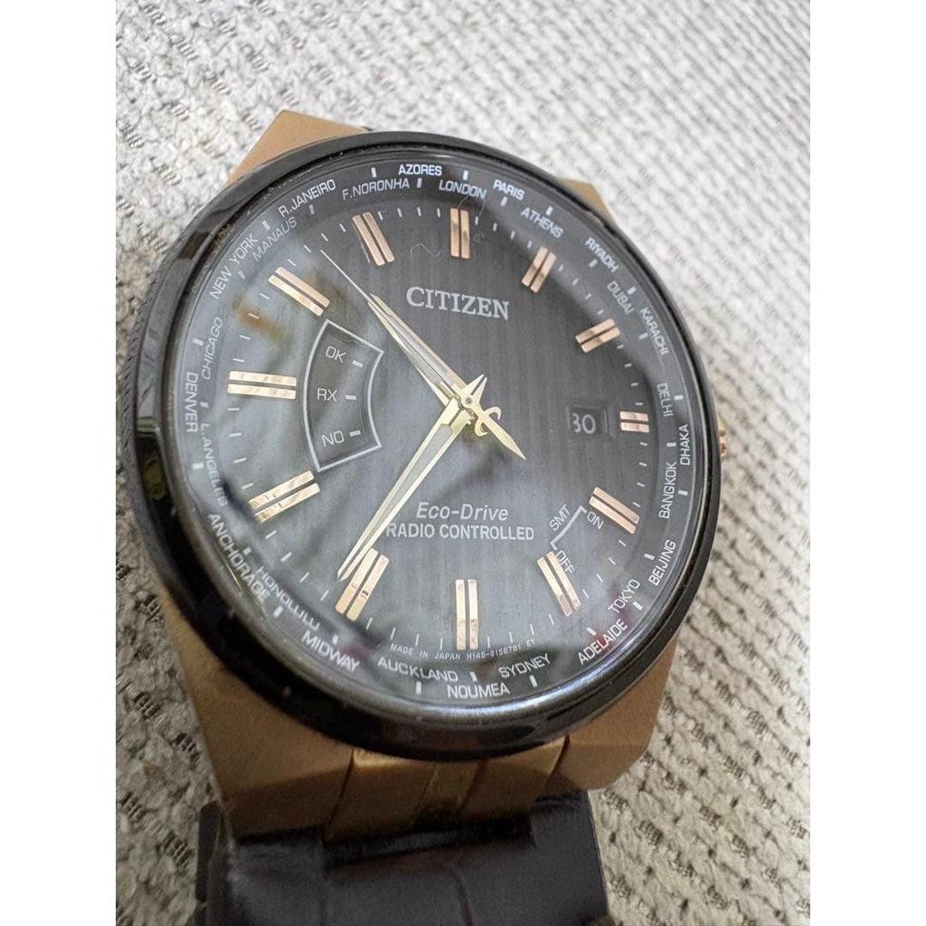 Used [Extremely Beautiful Item In Operation! ] CITIZEN Radio Clock Eco Drive World Time
