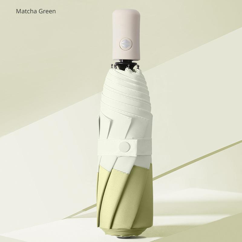 Trzyczęściowy, w pełni automatyczny łącznik krawędziowy Koreański mały, składany parasol z samoczynnie otwierającym się i zamykanym potrójnym parasolem