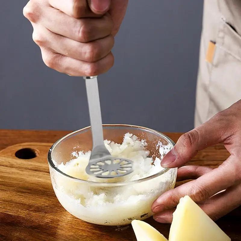 Stainless Steel Potato Masher Manual Vegetable Pressure Mud Machine Durable Kitchen Food Crusher Complementary Gadget