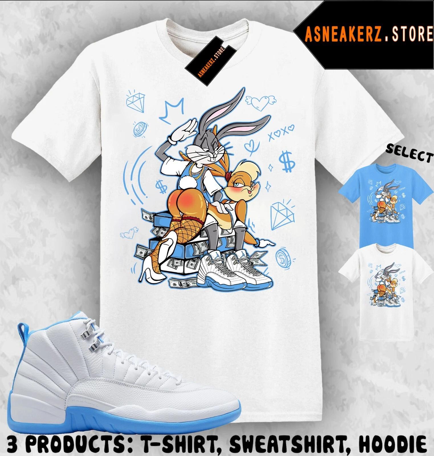 

Shirt To Match AJ 12 Melo 2025 Sneaker Matching Tee Bunny Slap Bugs Lola T-Shirt L