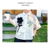 Boys' 2026 Summer Fashion: 3D Flower Print Short Sleeve Shirt & Shorts Set