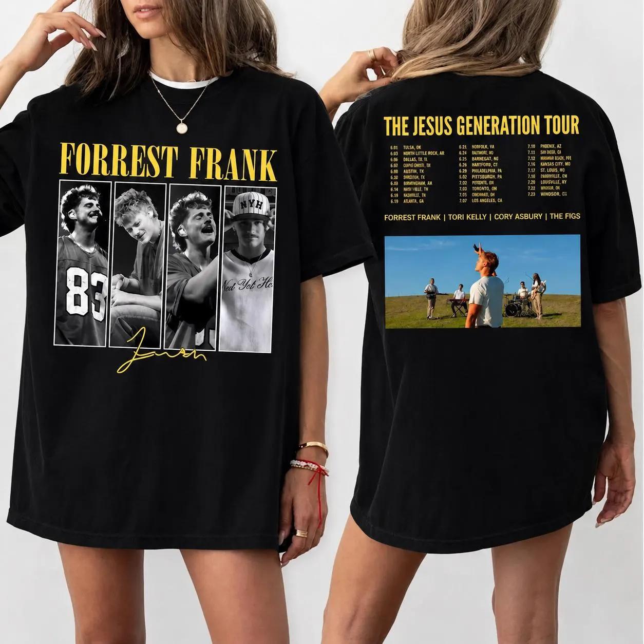 FORREST FRANK The Jesus Generation Tour 2026 Tee Men Women Christian Concert Grunge Vintage Black T-shirt 4XL