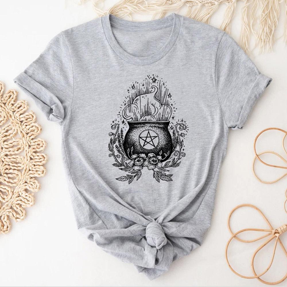 Witch top tees women Breathable Graphic 2000s Colorful hip hop Classic t-shirt Retro Gothic University Digital 2000s Pop Culture