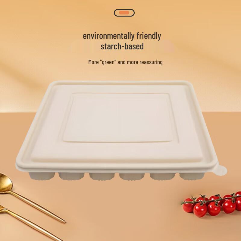 Biodegradable 18-Compartment Food Containers