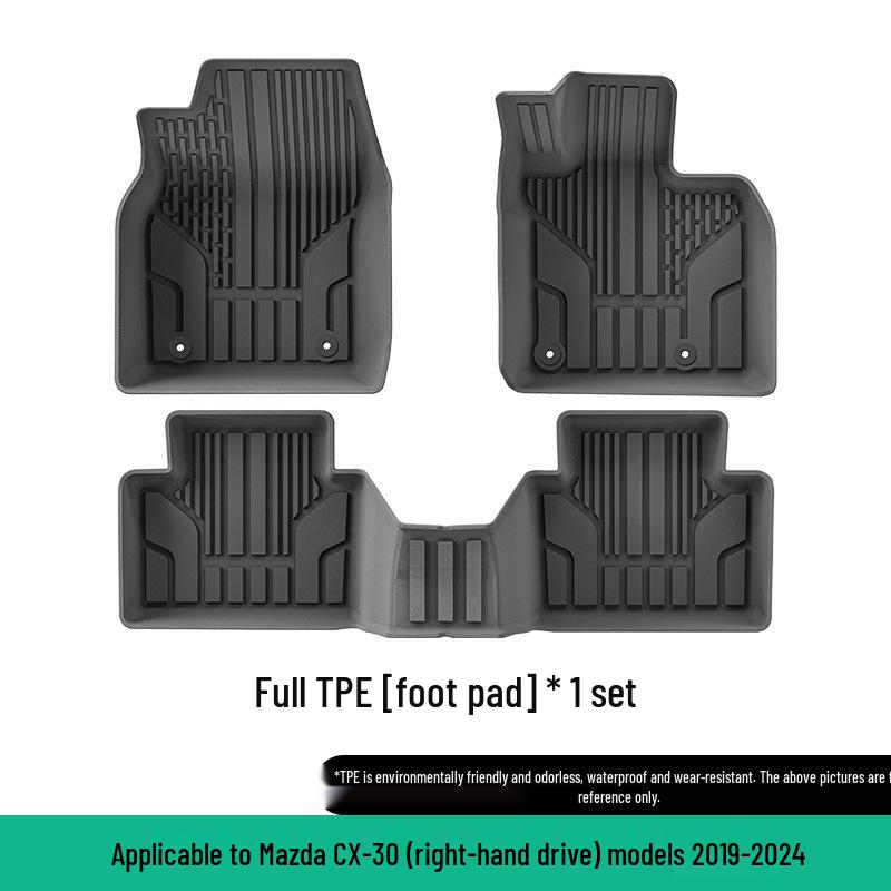 TPE All-Weather Floor Mats & Trunk Liner for 2019-2025 Mazda3/CX-30