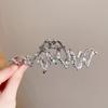 Luxury Red Rhinestone Musical Note Hair Claw for Voluminous Updos