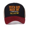 When God Made Me He Grinned and Said Hat Men Women Christian Baseball Cap Funny Sarcastic Saying Hats Casquette