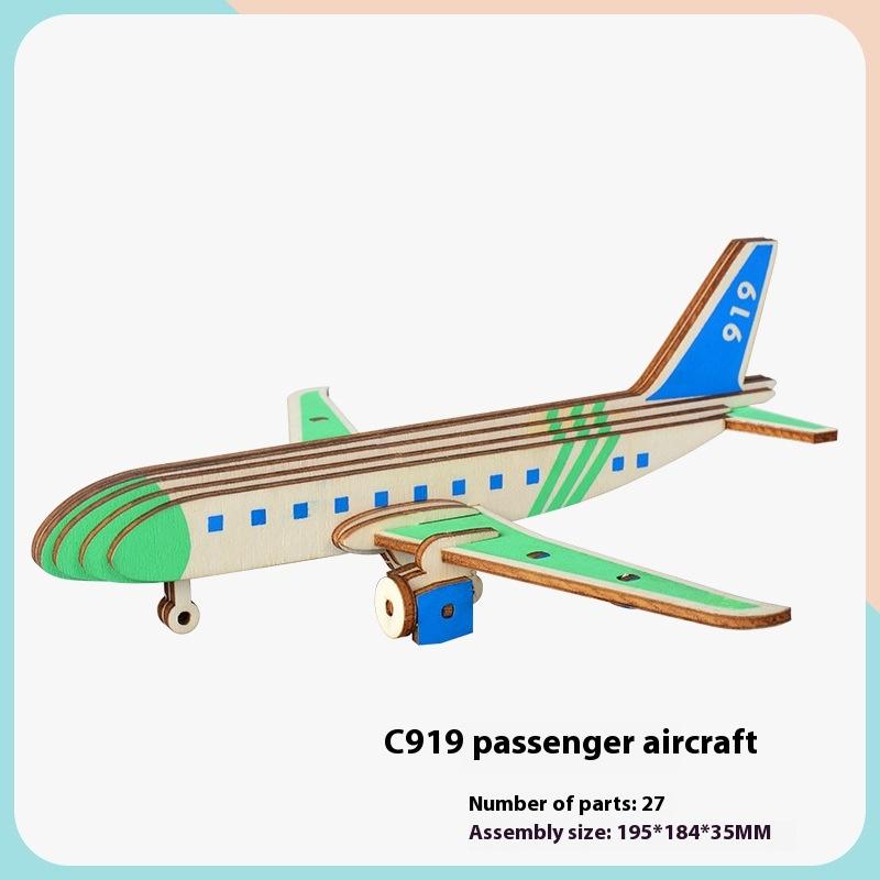 Simulation Wooden Toy Children's Handmade Educational Assembly 3d Three-dimensional Puzzle