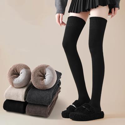 Winter Women's Long Tube Socks Thick And Warm Over The Knee Socks Knee High Socks Cold Proof Leg Knee Protection High Tube Socks