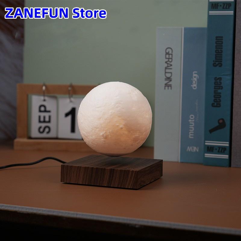 Magnetic Levitating 3D Printed Moon Lamp Globe Floating Moon Creative Office Bedroom Home Decoration Unique Christmas Gifts