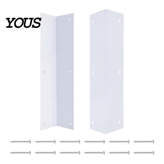 Outdoor Siding Sealer 2 Pcs White Stainless Steel Corner Guard, 89 Degree Angle Metal Durable Trim Protector, Wall Protection for Exterior Walls,