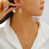 Elegantes Mond- und Sonnenanhänger-Schlüsselbein-Kette für Damen - Hochwertiger europäischer und amerikanischer Stil Schmuck
