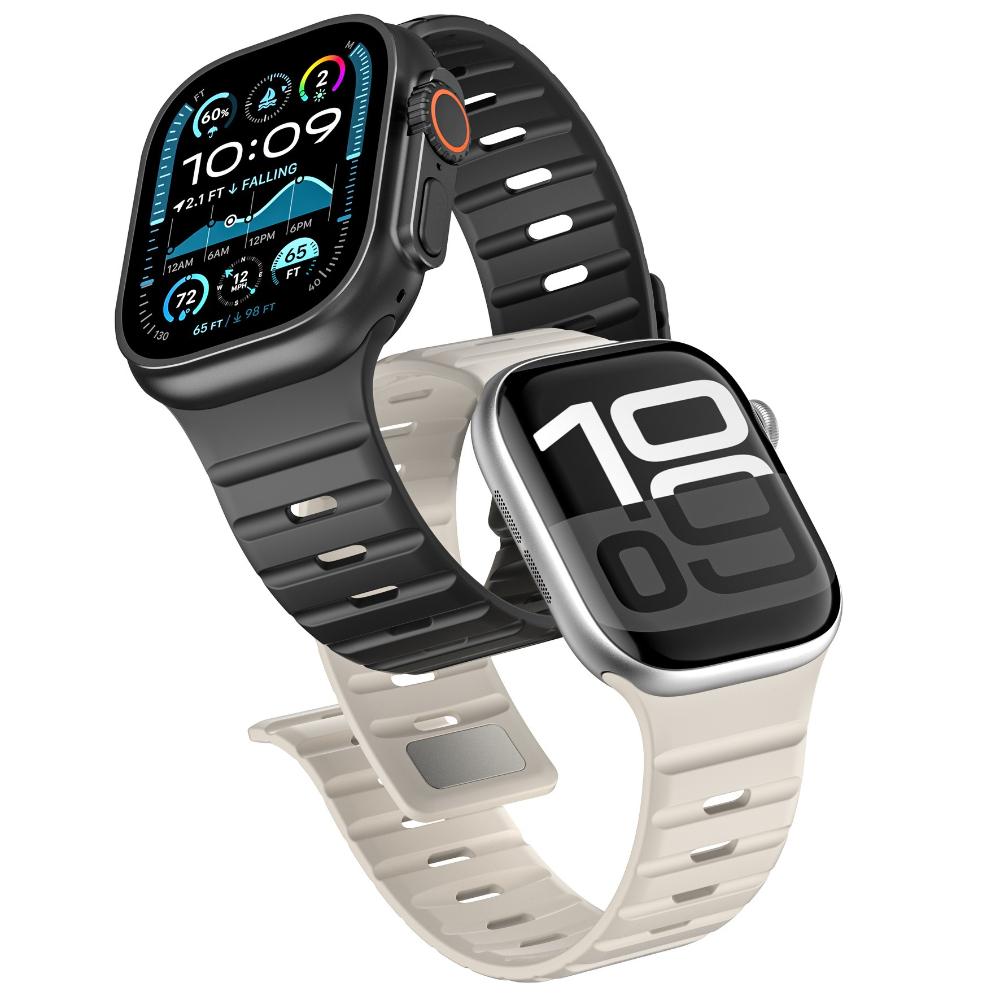 Silicone Strap for Apple Watch Ultra 3/2/1 49mm 11 10 46mm 42mm Magnetic Bracelet Band IWatch 9 8 7 6 5 4 SE 45mm 41mm 44mm 40mm