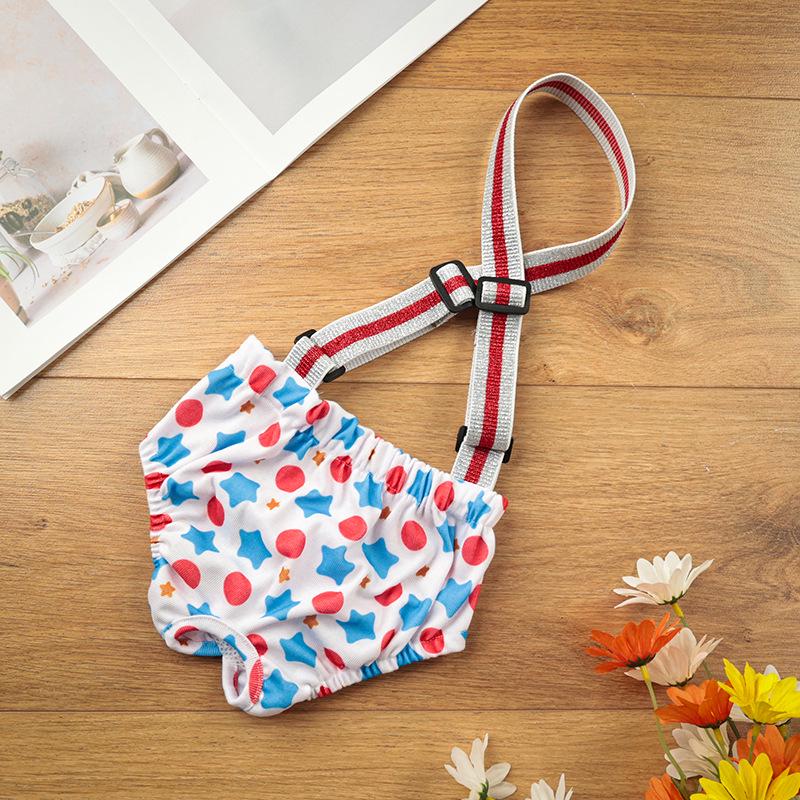 Large Dog Washable Menstrual Pants with Suspenders - Reusable and Safe Pet Physiological Wear.