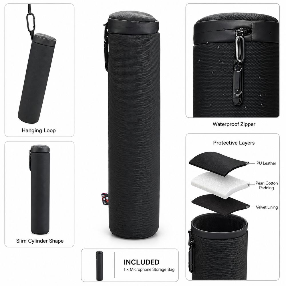 Shockproof Wireless Microphone Case for JBL PartyBox Wireless Microphone Outdoor Singing
