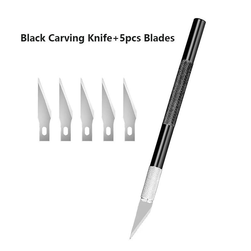 Carving Craft Knives Set Precision Hobby Knife Kit with Aluminum Body for Art Cutting Model Making DIY Scrapbooking Stencil