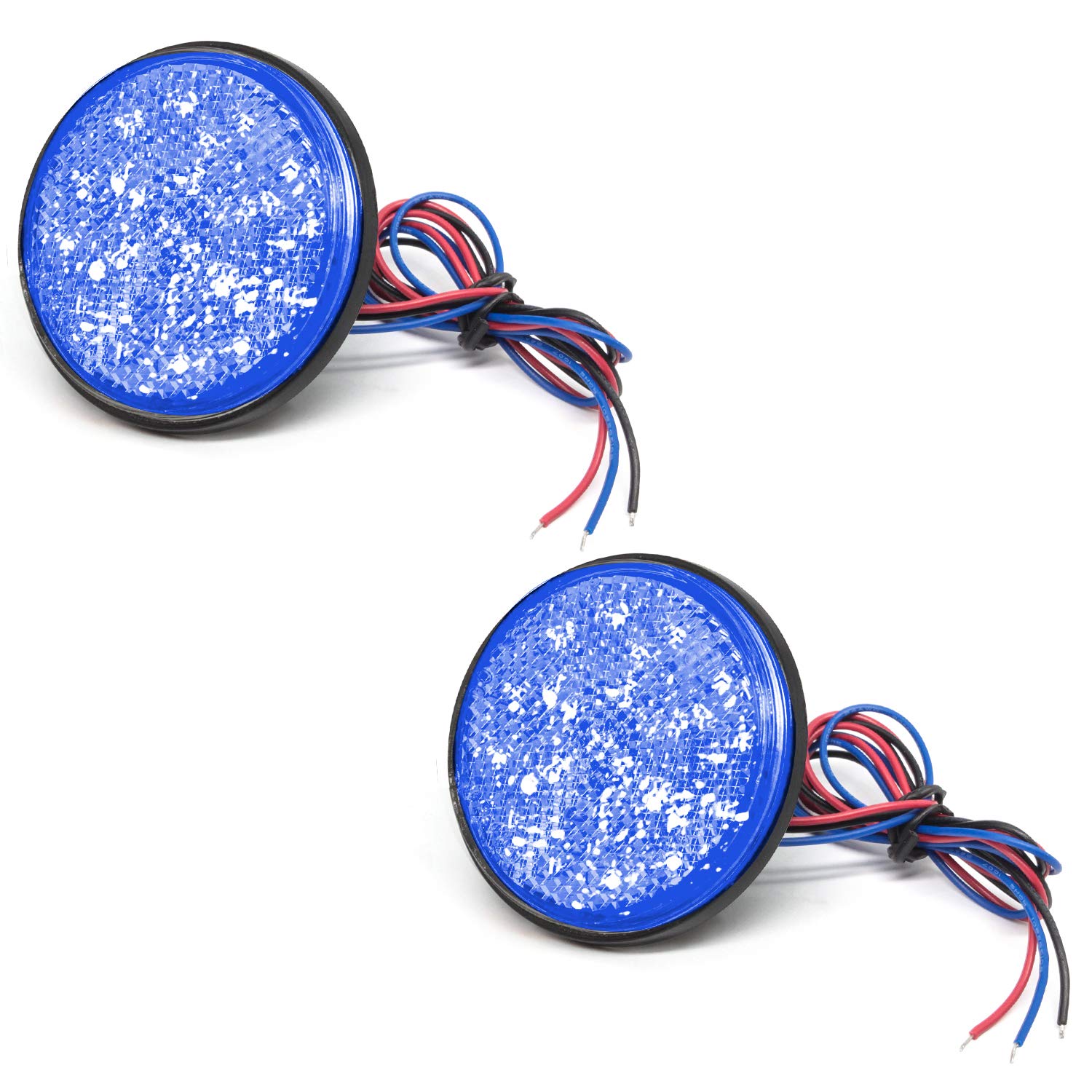 

Reflector Motorcycle LED Reflector Car 24 Row Side Marker Lamp Turn Signal Auxiliary 12V-Blue синий