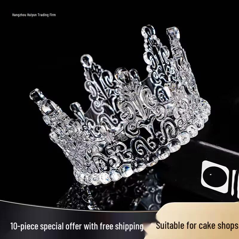 

Прозорий Топпер для Торта Принцеса Казкова Корона Single White Transparent Plastic Crown