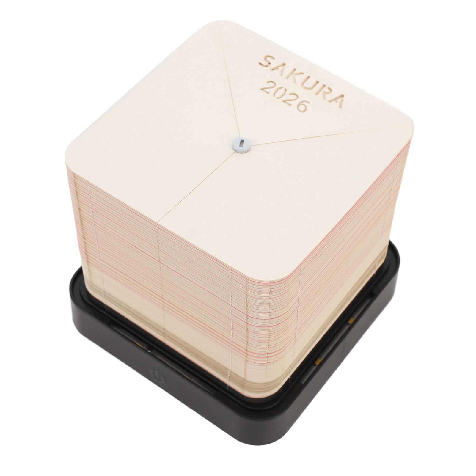 

3D Нотатник Дерев яний будиночок 2026 Настільний календар Паперова скульптура Блокнот Замітки для Школи Офісу Дому рожевий