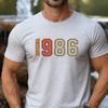 1986 Vintage Number Crewneck Tee 986 Jersey High Quality Cotton TShirt Hipster Street Fashion Casual Allmatch Shortsleev