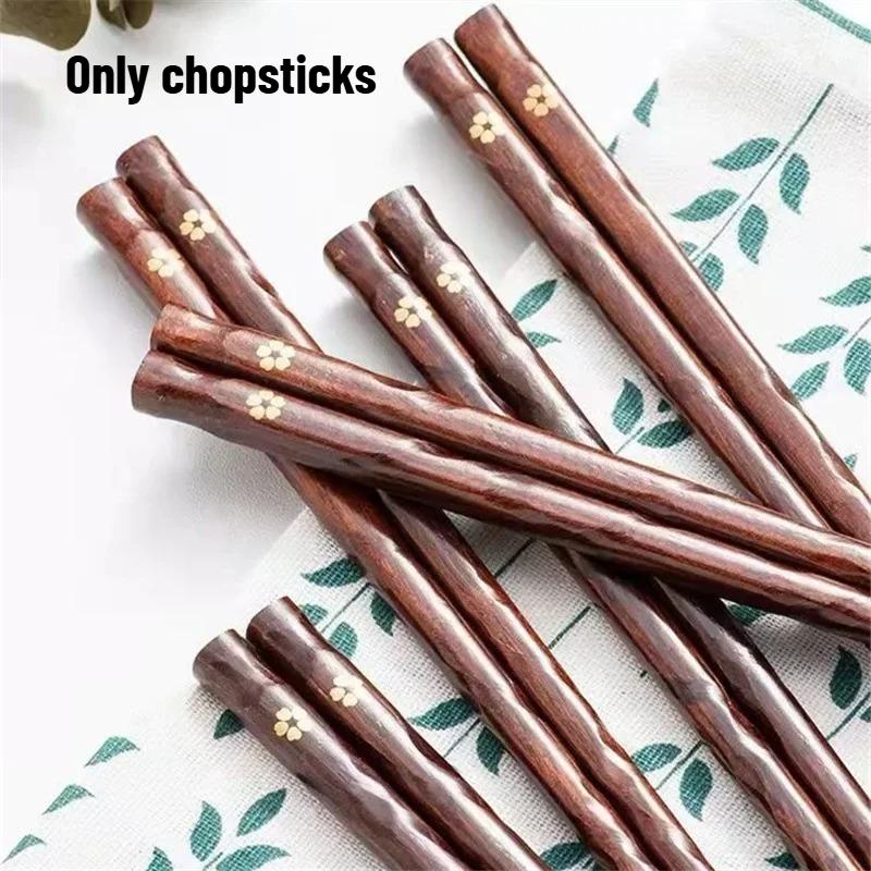 Natural Wooden Reusable Chopsticks Eco Friendly Durable Japanese Style Sushi Household Dining Tableware