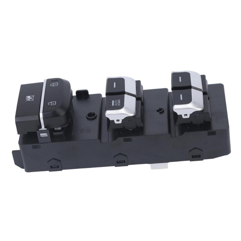 Driver Window Switches Button Panel for Replacement Use, 4 Button Layout with Upper Lock Buttons, ABS Housing, Part 93571D4000 for Repair Work