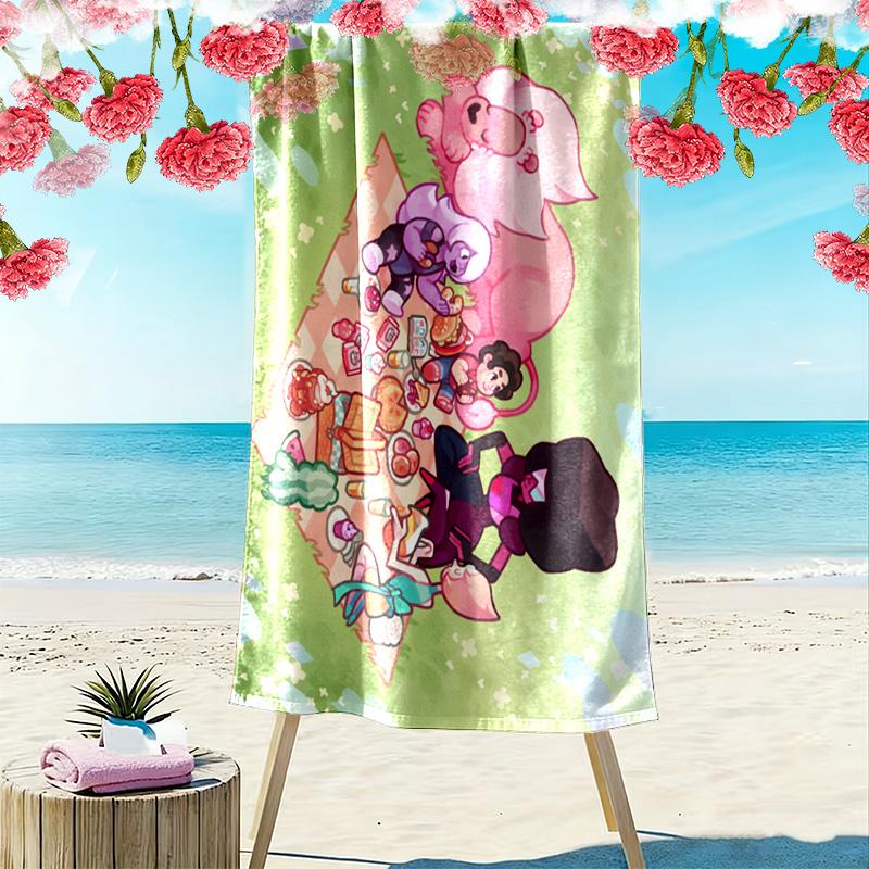 Steven Universe 2D Flat Print Beach Towel, Large Soft Quick Dry Towel for Beach Camping SwimmingXSTJ0915497