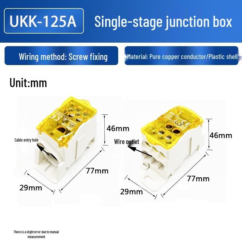 High Current Multi-Out DIN Rail Single-Pole Distribution Box: UKK 80A, 125A, 160A, 250A, 400A, 500A