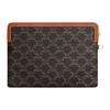 Celine Cuir Triomphe Detachable Wrist Strap Zipper Clutch Women Clutch Tan 10J502FES-04LU