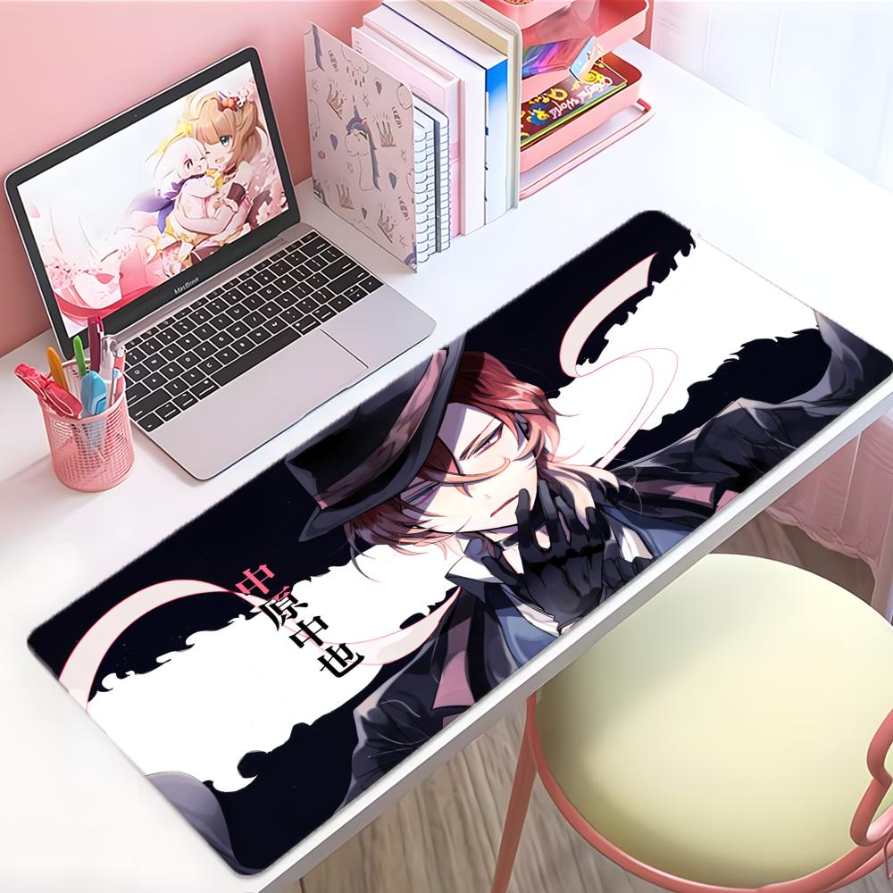 Cool Stylish Anime Bbungo Stray Dogs Mouse Pad Large Thick Desk Pad Stitched Edges Gaming Mouse Mat For Pc