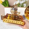 Gold Eid Mubarak Dessert Tray Acrylic Carving Ramadan Moon Star Plate Tray Hollow Moon Star Fruit Trays Festival Supplies