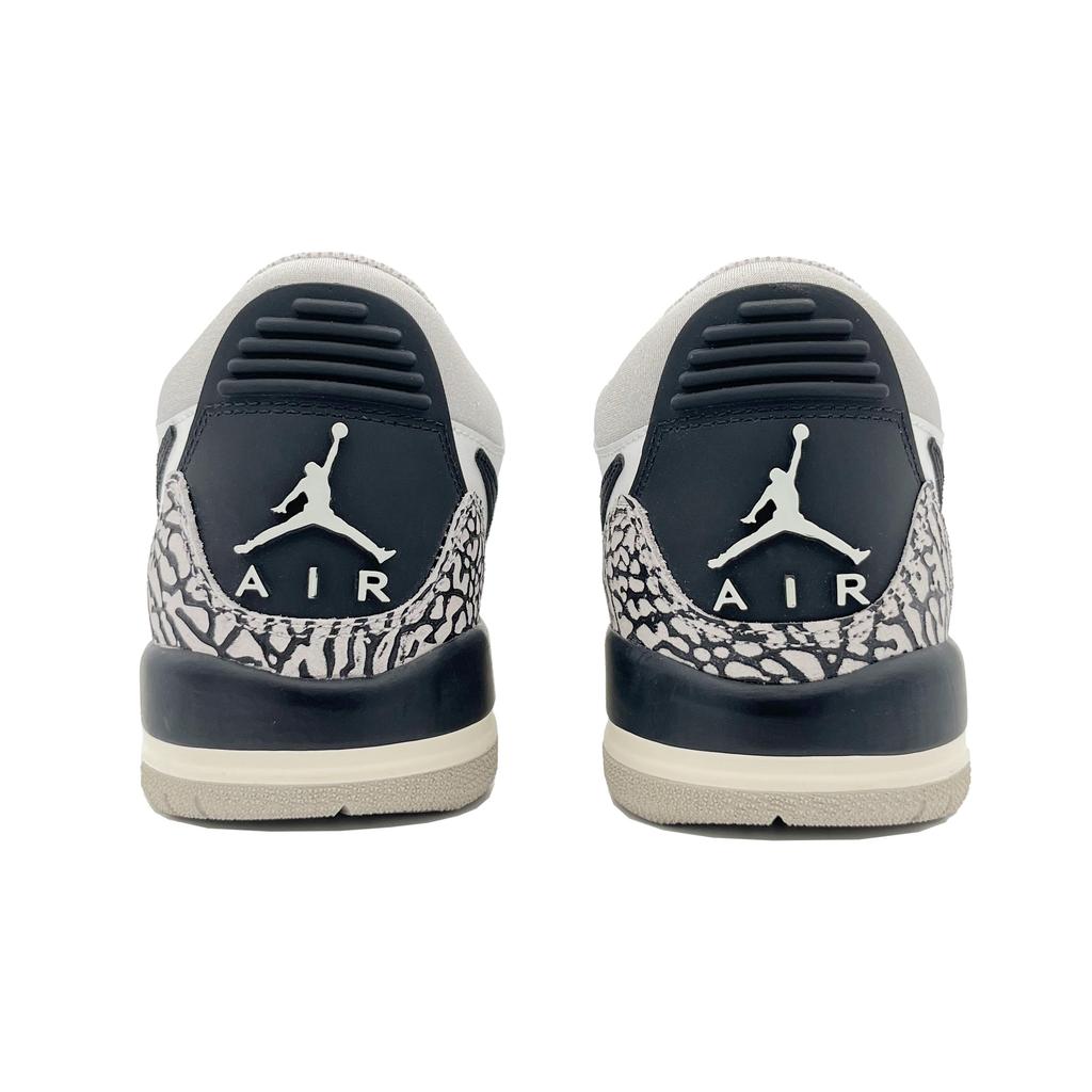 Jordan Legacy 312 Leather Cushioning, Wear Resistant Low top Vintage Basketball Shoes GS Black White Gray CD9054-101(Team414-)