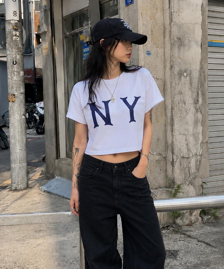 SAINTPAIN Sp Initial Crop Short Sleeve T-Shirt White