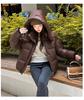Women’s Short Detachable Hood Windproof Thicken Warm Winter Jacket With Raglan Sleeves