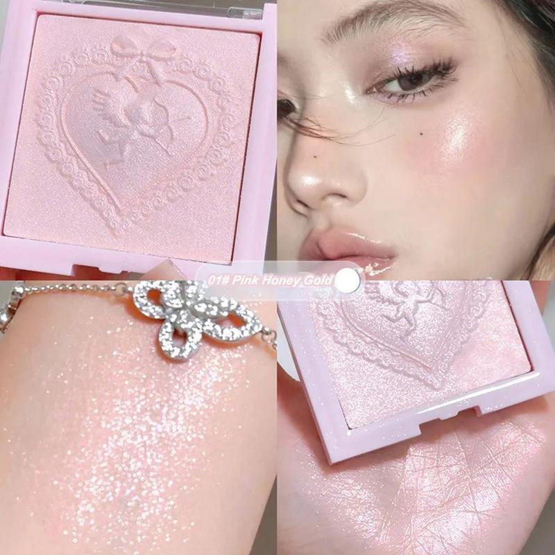 

Fairy Pink Highlighters Fine Flash Party Supernatural White Contour Highlighter Palette Monochrome Highlights Powder Cosmetics