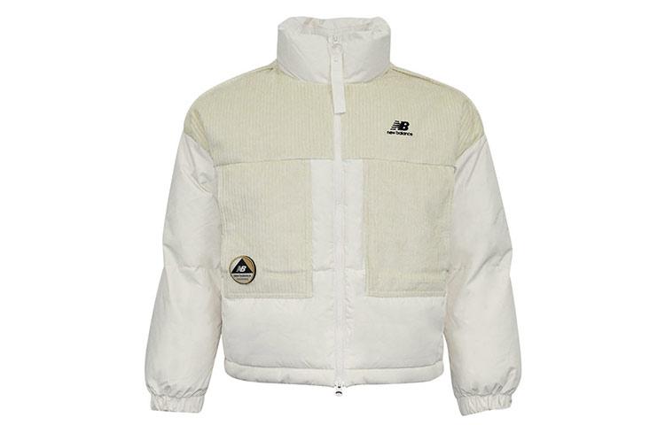 New Balance Down Jackets Women s Beige Yellow Stand Collar Moderate Other NPA43112-CRE XL