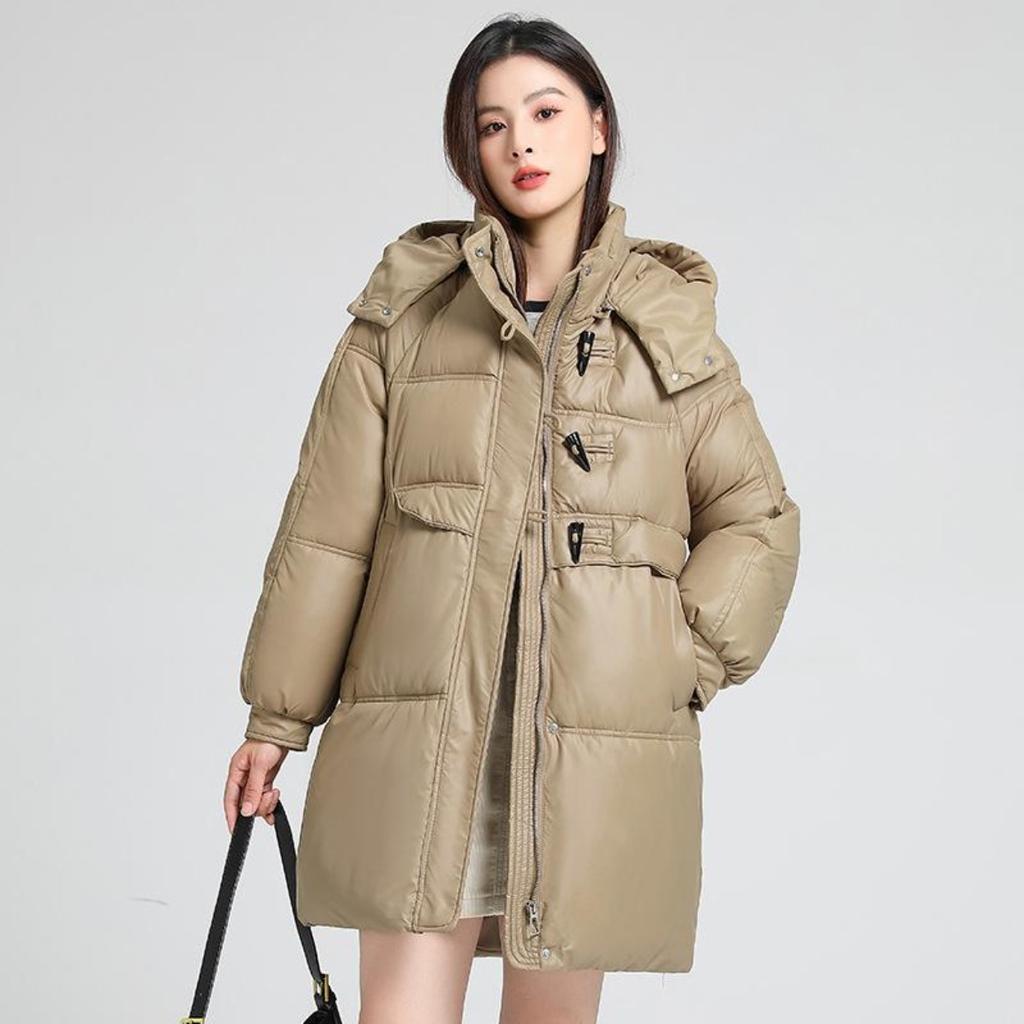 Cotton Jacket Female Winter Hooded Long Padded Warm Jacket Windproof Casual Women's Clothes Thickened Winter Women's Jacket