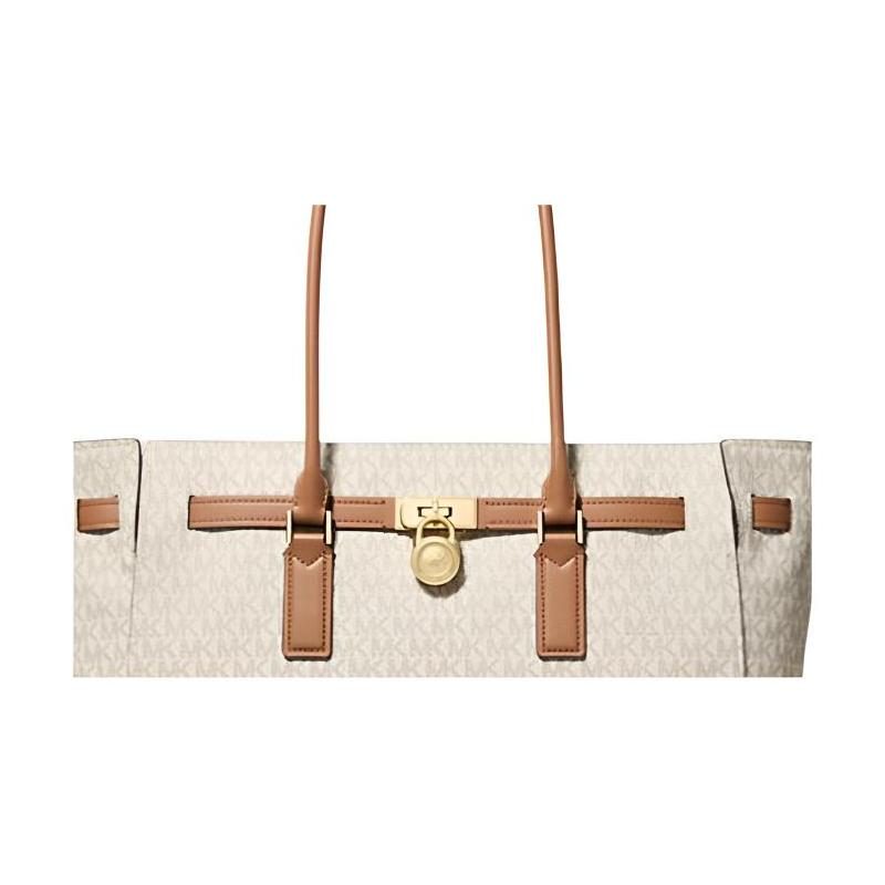 MICHAEL KORS Hamilton Hamilton Series Brand Logo Logo Coated Canvas Tote Bag Tote Bag Shopping Bag Shoulder Bag Large Women's Vanilla