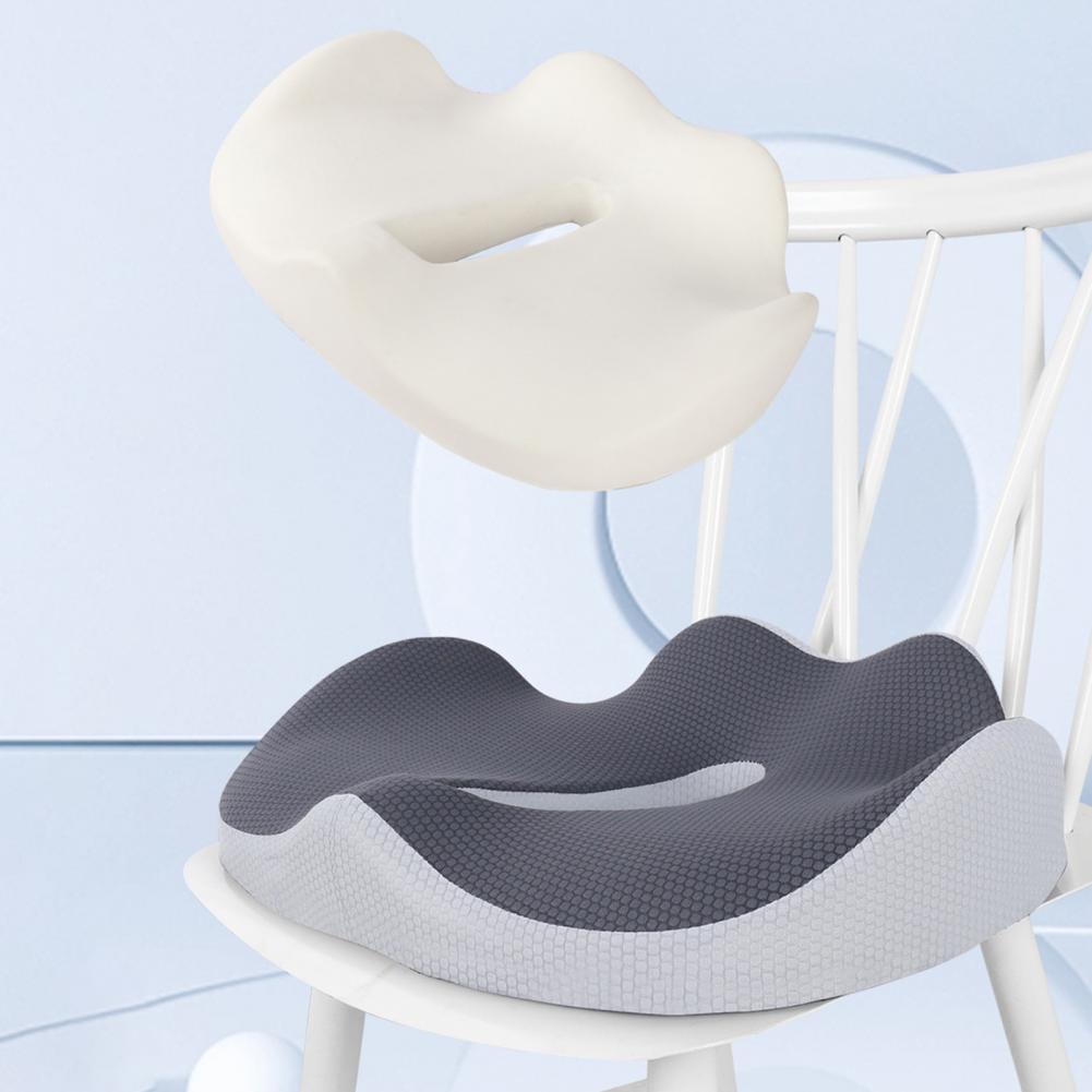 Coccyx Pain Relief Cushion Contour Cushion Memory Foam Seat Cushion for Office Workers Sciatica Relief Tailbone Wide for Car