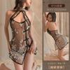 Original Erotic Underwear, Sexy Phoenix Print Cheongsam, Hot Mesh See-through Uniform, No-take Pajamas 8724