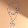 Trendy Bling Necklace Big Butterfly Fashion Collars Necklace Butterfly Pendant  Necklace for Women