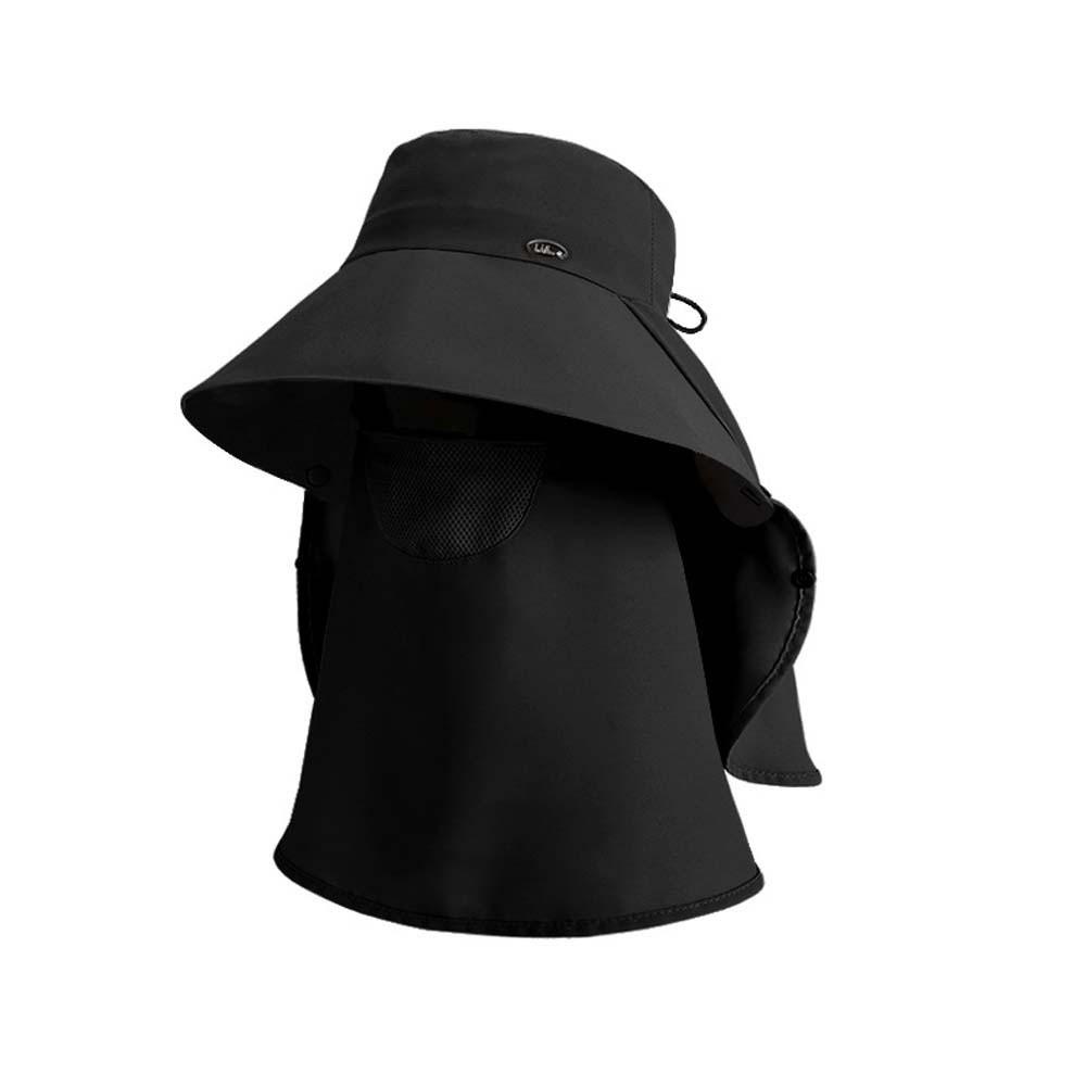 

Anti-UV Mask Neck Protection Hat Solid Color Picking Tea Hat Cycling Cap Sunshade Shawl Cap Travel чёрный