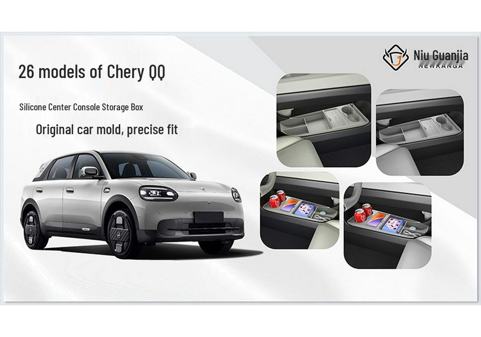 Eco-Friendly Storage Box for 26 Chery QQ3EV Models - Center Console Glasses and Car Accessory Organizer