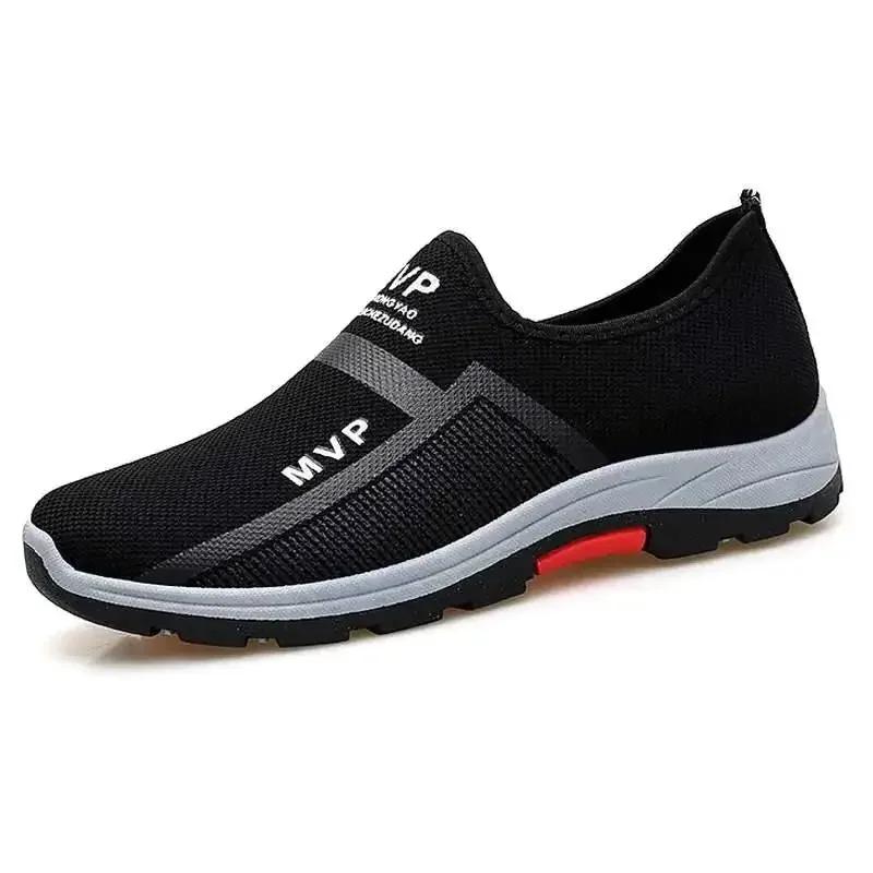 Fashion Summer Men Shoes Breathable Sneakers Mesh Lightweight Walking Shoes 2025 New Man Slip on Casual Shoe Men Loafers Tênis Masculino
