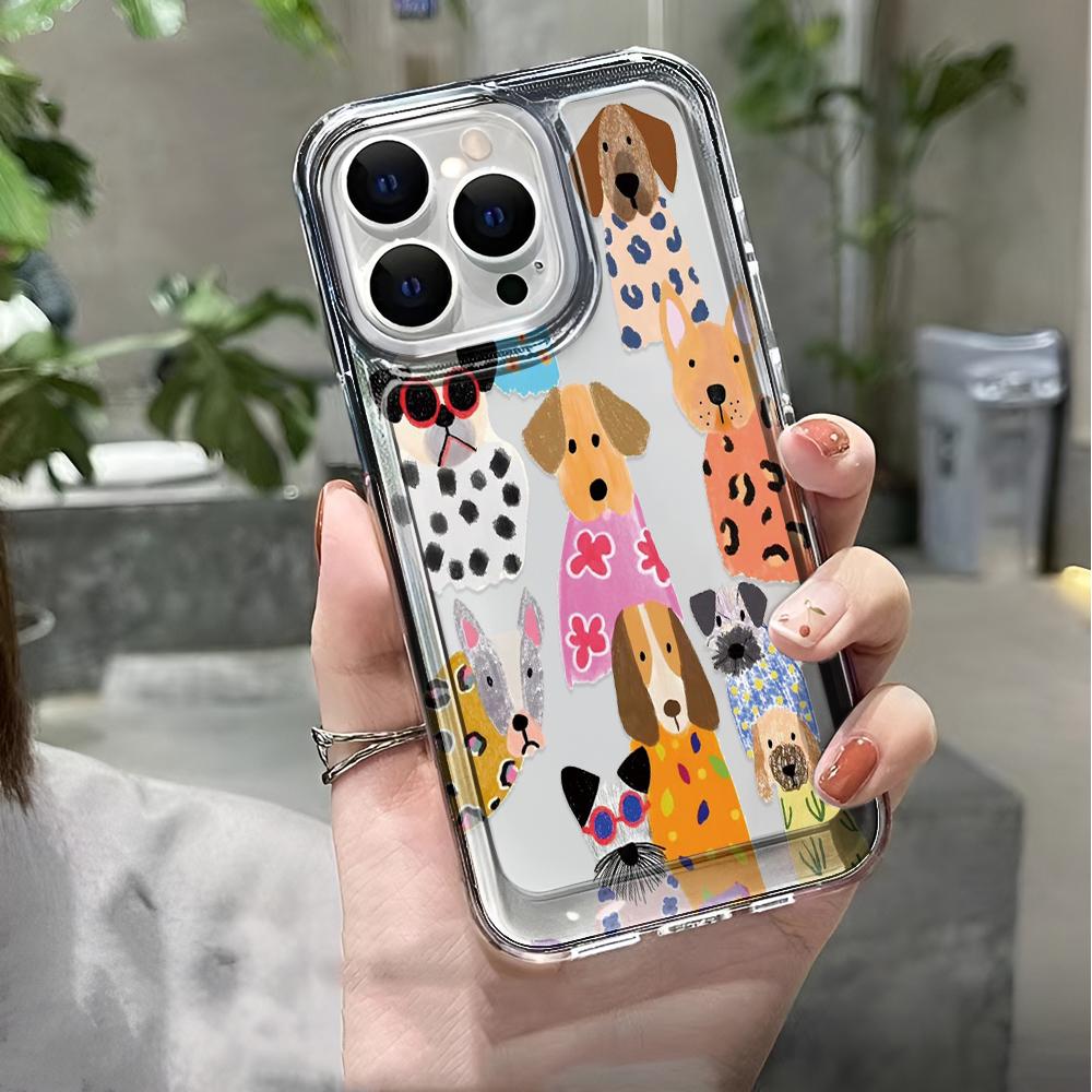 Cute Cartoon Case For Iphone 17 16 15 14 13 12 11 Pro Max Shockproof Soft Phone Case Cover 13 Pro Max 15 16 17 Air