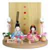 Hina Kimekomi Kotohoki Full Set with Display Round Folding and Doll, Doll, Kanna, Stand, Tray, Screen, Accessories, Natural, KTH-3201A-S2