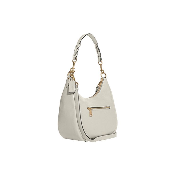 Coach Jules 29 Zipper Closure Woven Tote Bag Pebble Leather Handbag Shoulder Crossbody Bag Large Women Handbags White C9190-IMCHK
