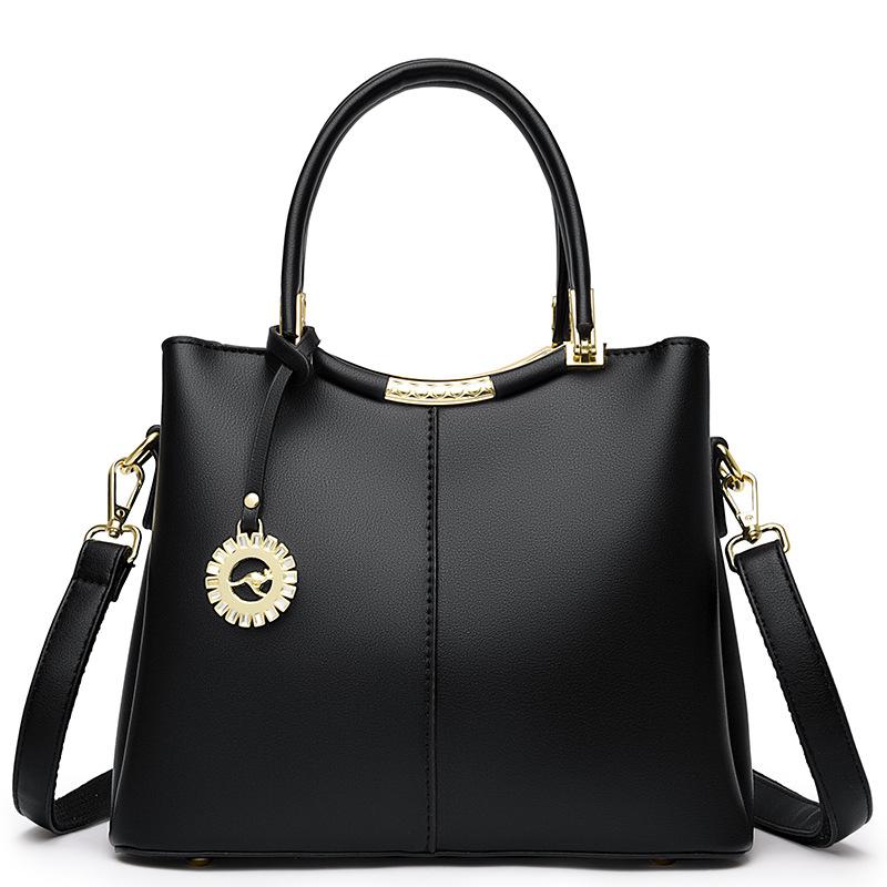 

Городская простая женская сумка большой вместимости для поездок на работу, бесплатная сумка для мамы чёрный