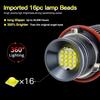 2pcs 160W For BMW E39 E53 E60 E61 E64 E65E66,E87 04-07, LED Angel Eye Halo Ring Marker Side Light White LED Bulb Car Headlight.